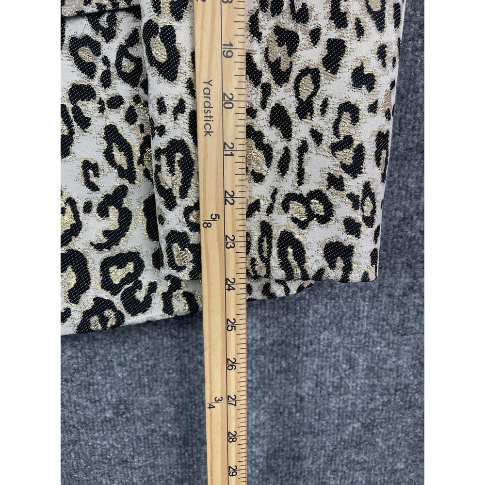 Chico's Women's Animal Print W/Gold Metallic L/S Blazer‎ Jacket 2 Large - Picture 6 of 10